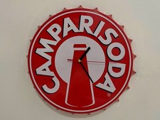 Orologio Pubblicitario Campari Soda A Forma Di Tappo Vintage Funzionante