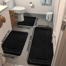 Set 3 Pezzi Tappeto Bagno in