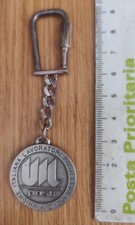 Portachiavi con medaglia commemorativa 1985 - 30° UIL POST punzonata argento 800