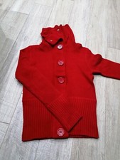 Giacca maglia Niama by Conbipel, con bottoni, rossa,donna taglia S elasticizzata