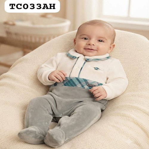 Tutina ciniglia neonato verde - ciniglia,