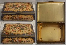 Scatola in latta floreale Made