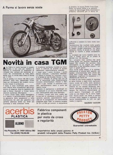 Advertising moto tgm - ,