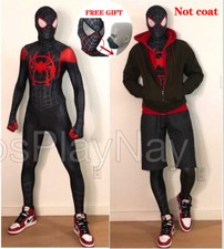 Costume cosplay uomo ragno Miles Morales Spiderman Zentai vestito festa Halloween