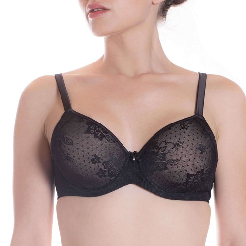 Reggiseno nero balconcino - reggiseno,