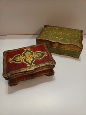 Due cofanetti vintage - artigianato fiorentino - Ottimi!