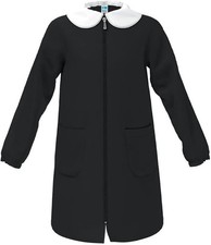 Grembiule siggi scuola femmina nero zip senza ricamo