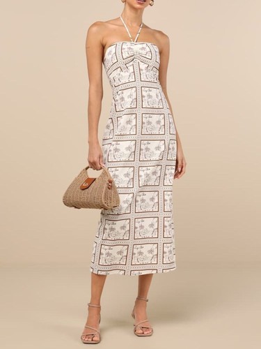 Abito midi lulus asiya - abito,