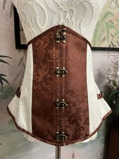 Top donna marrone panna