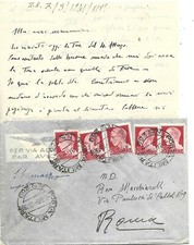 1941 20C X 5 SU AEROGRAMMA DA P.M.260 X ROMA