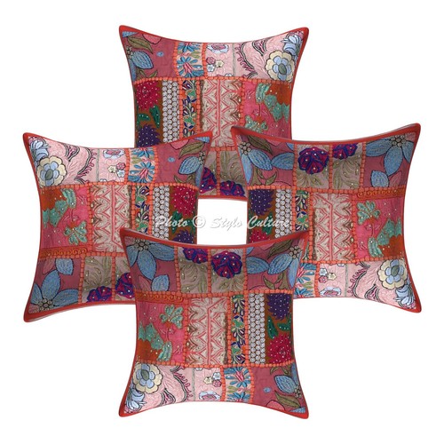 Copricuscino etnico patchwork