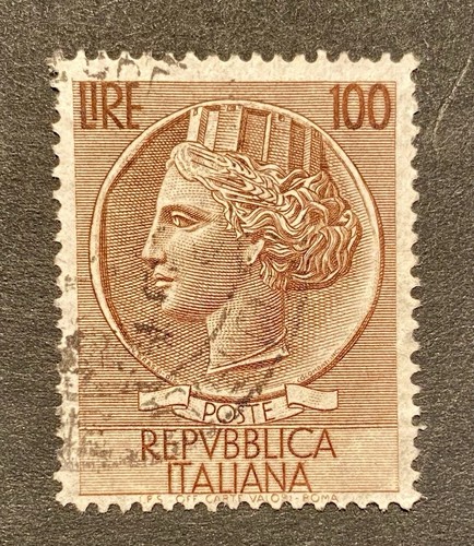 Francobollo raro siracusa 1954 - francobollo,