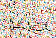 Cartolina firmata Damien Hirst 'La moneta'