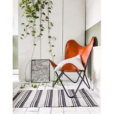 Brown Vintage Home Relaxing Butterfly Chair Leather With Stand