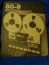Brochure, volantino, pubblicità TEAC TASCAM SERIES 80 - 8. 4 pagine Del 1981