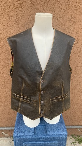 Gilet pelle vintage uomo tg - vintage,