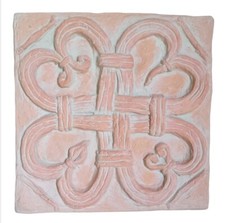 piastrella in cotto naturale  nodo Salomone Anticato cm 20x20 cira