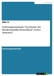 Vorlesungstranskript