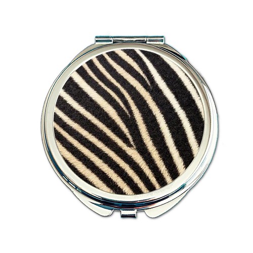Zebra print pocket mirror - pocket,