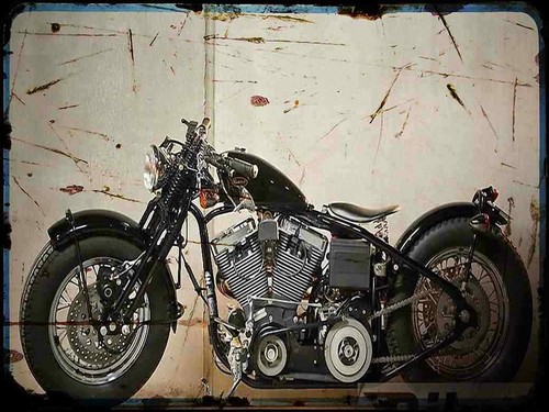 Metal sign motorbike - a4,