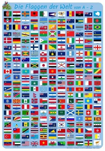 Die flaggen der welt - der, von