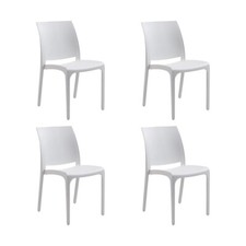 Set 4 sedie in resina impilabili da interno ed esterno made in Italy mod. Sofia