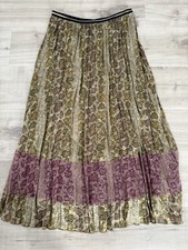 Gonna midi in seta con stampa