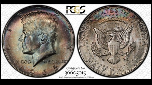 Mezzo dollaro kennedy 1965 - mezzo,
