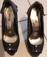 Decolte Grigio Jeans Taglia 36 Tacco 11 Come Nuove