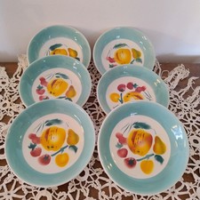 Servizio 6 Ciotoline Frutta Ceramica Vintage Vedova Besio Mondovi’ 