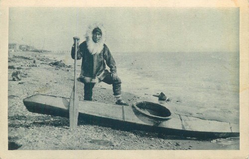 Cartolina eschimese nativi - cartolina,