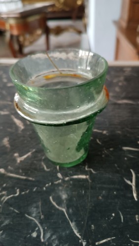 Vasetto vetro verde - vetro, lumino