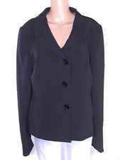 Oltre Giacca Da Donna Nero Made Italy 3 Bottoni Taglia 50 3xl Extra Large Blazer