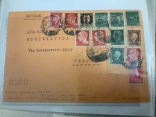 STORIA POSTALE  RSI valori gemelli e affrancatura emergenza  firmata RARA