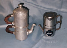 DUE CAFFETTIERE NAPOLETANE 1 TAZZA - IL VECCHIO ED IL VINTAGE- ALLUMINIO-INOX