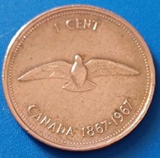 ?? CANADA ?? MONETA COIN 1 CENT CENTS 1967 QUEEN ELIZABETH II ELISABETTA II 