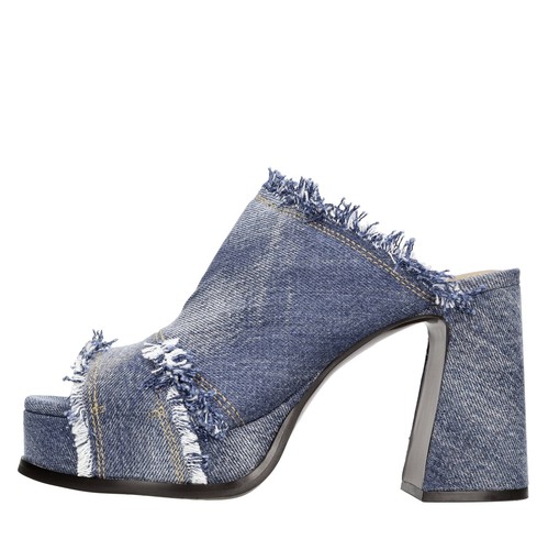 Maui double washed denim mules - washed,