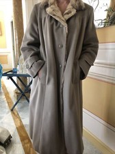 cappotto donna lana foderato con pelliccia lapin
