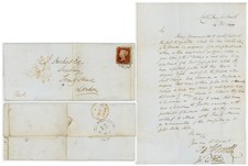 1844 letter portsmouth to - c.h.,
