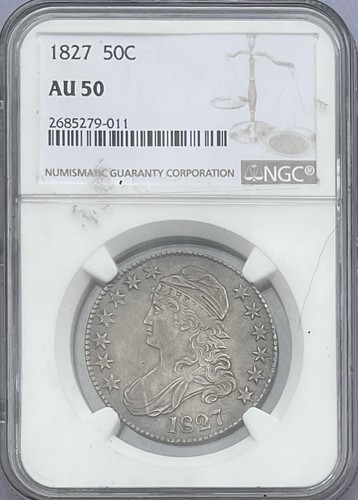 1827 busto mezzo - mezzo, dollaro