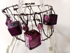 BRACCIALE ESTENSIBILE TITANIO CON GUARNIZIONI VIOLA - LEGGI TESTO