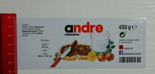 Adesivo sticker vetro nutella - vetro,