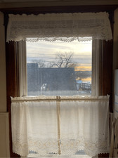 Tenda da cucina vintage avorio