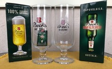 BIRRA BECK'S UNFILTERED N° 2 BICCHIERI FORMATO CL.50 SERIE 2022 NUOVO