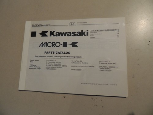 Parts catalog list kawasaki - parts,