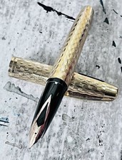 Sheaffer Imperial 835 Gold Marquetry  14K Medium Nib  & Box 1970’S USA