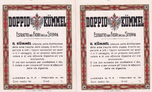 18010 due etichette - etichette, liquori