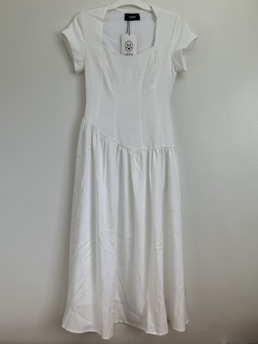 Maxi abito bianco dolcevita