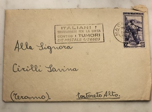 Storia postale lotta tumori - postale, 20