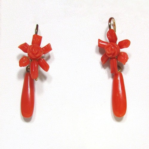 Orecchini oro corallo rosso - orecchini,